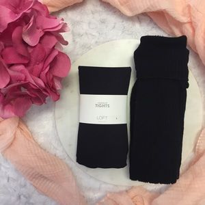 • Bundle • Black LOFT Tights and Knee High Socks
